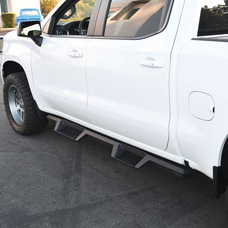 Westin Automotive 56-14135 Nerf Bar; HDX; With Drop Down Steps for 2019-2025 Chevrolet Silverado / GMC Sierra 1500 Crew Cab