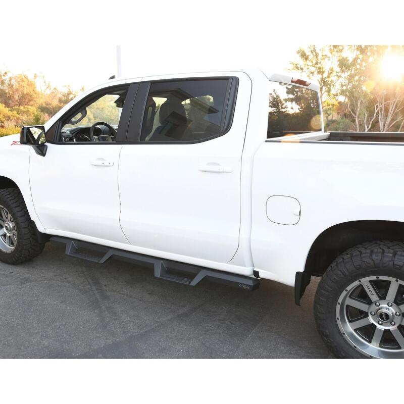 Westin Automotive 56-14135 Nerf Bar; HDX; With Drop Down Steps for 2019-2025 Chevrolet Silverado / GMC Sierra 1500 Crew Cab