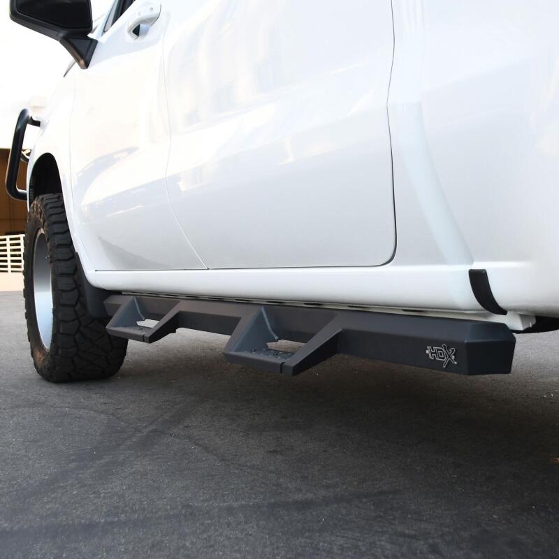 Westin Automotive 56-14135 Nerf Bar; HDX; With Drop Down Steps for 2019-2025 Chevrolet Silverado / GMC Sierra 1500 Crew Cab