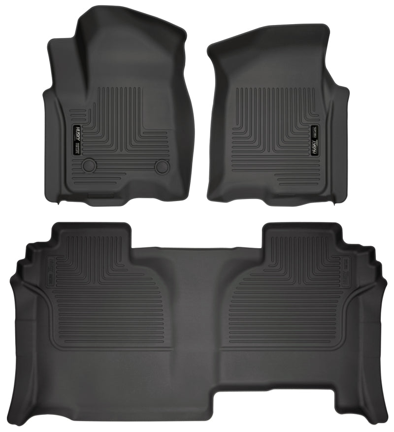Husky Liner 94031 Floor Liner; WeatherBeater™; 19-25 GM Silverado/Sierra 1500 Double Cab