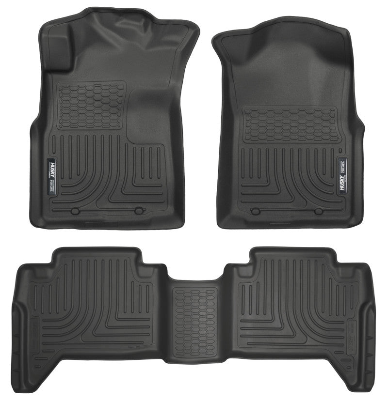 Husky Liner 98951 Floor Liner; WeatherBeater™; 05-13 Toyota Tacoma WeatherBeater Combo Black Floor Liners