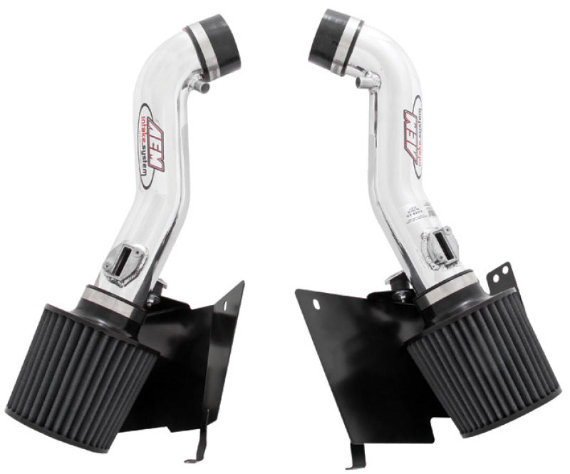 AEM 21-677P; 07 350z Polished Dual Inlet Cold Air Intakes w/ Heat Sheilds