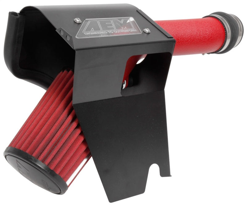 AEM Induction 21-836WR Cold Air Intake; Wrinkled Red Aluminum Tube