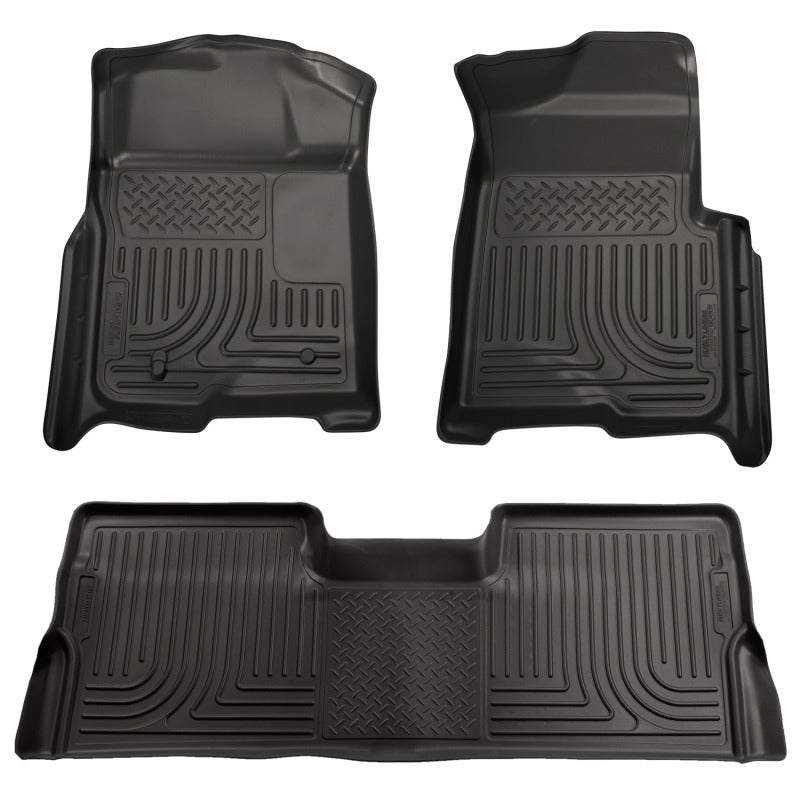Husky Liner 98331 Floor Liner; WeatherBeater™; 09-14 Ford F-150 Super Crew Cab
