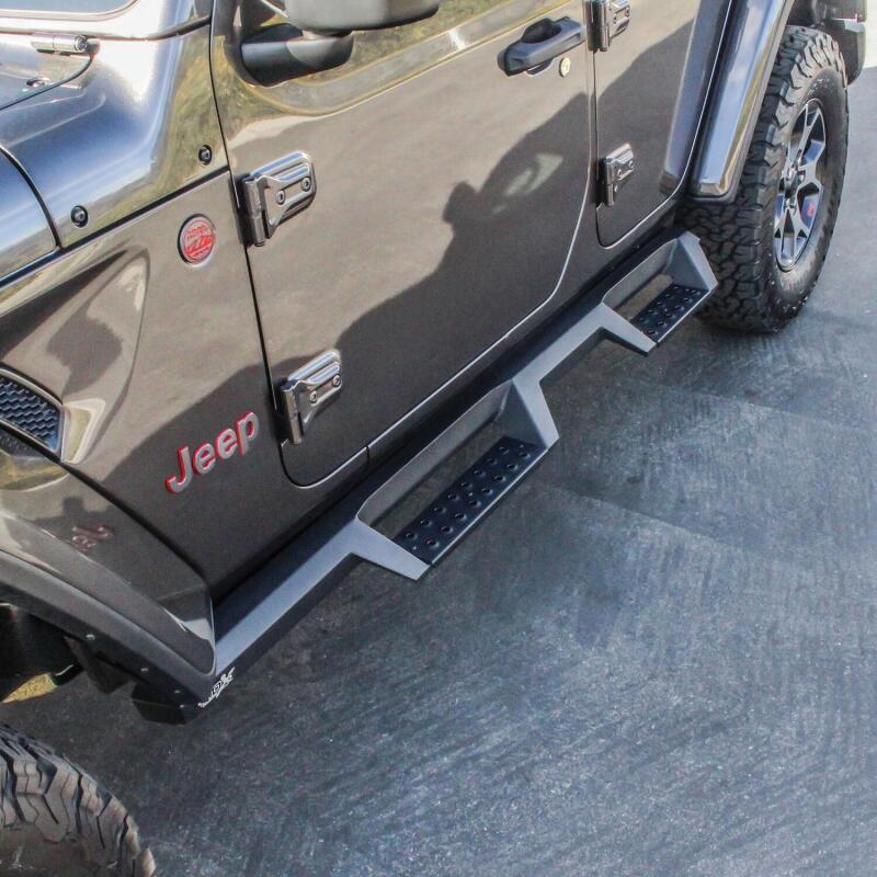 Westin Automotive 56-14065 Nerf Bar; HDX; With Drop Down Steps; 18-20 Jeep Wrangler JL Unlimited 4DR