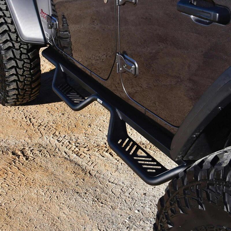 Westin Automotive 20-14065 Nerf Bar; Outlaw; With Drop Down Steps; 18-25 Jeep Wrangler JL Unlimited