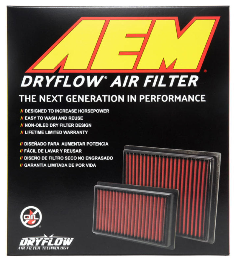 AEM Induction 28-50035 Air Filter; Dryflow ®; Washable
