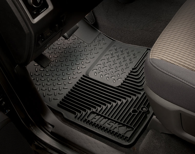 Husky Liner 51041 Floor Mat; Heavy Duty Floor Mats ™; 94-01 Dodge Ram 1500/2500/3500/80-96 Ford Bronco Heavy Duty Black Front Floor Mats
