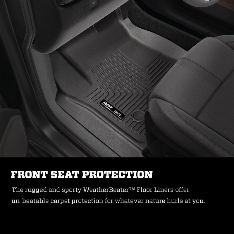 Husky Liner 18221 Floor Liner; WeatherBeater™; 07-12 Chevrolet Silverado/GMC Sierra Regular Cab