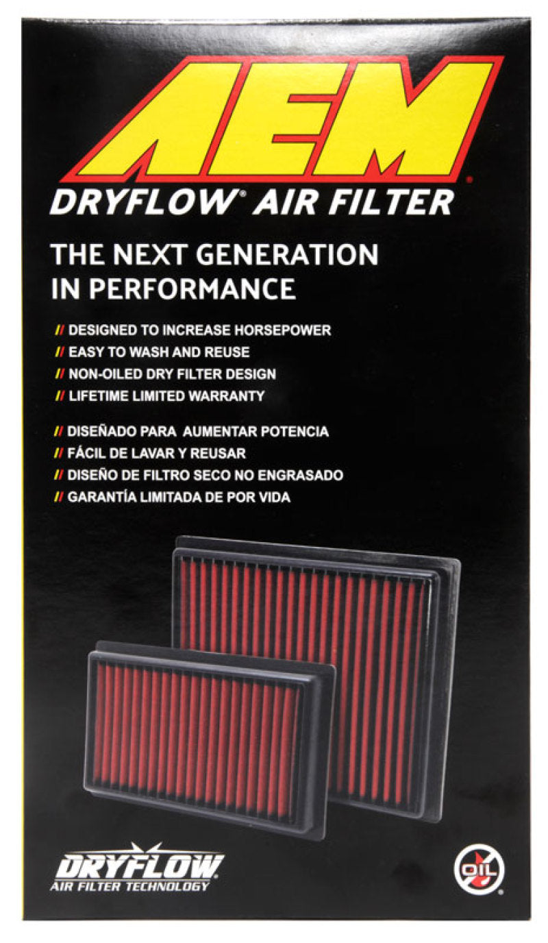 AEM Induction 28-50060 Air Filter; Dryflow ®; Washable