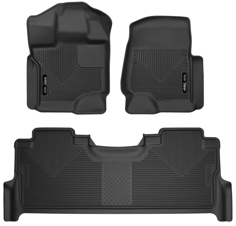 Husky Liner 53388 Floor Liner; X-act Contour™; 2017-2025 Ford Super Duty Crew Cab
