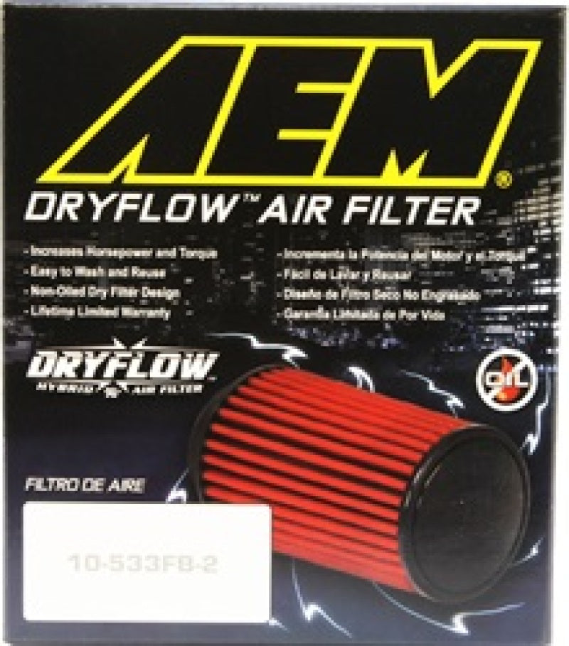 AEM Induction 21-2110DK Air Filter; Dryflow ®; Washable