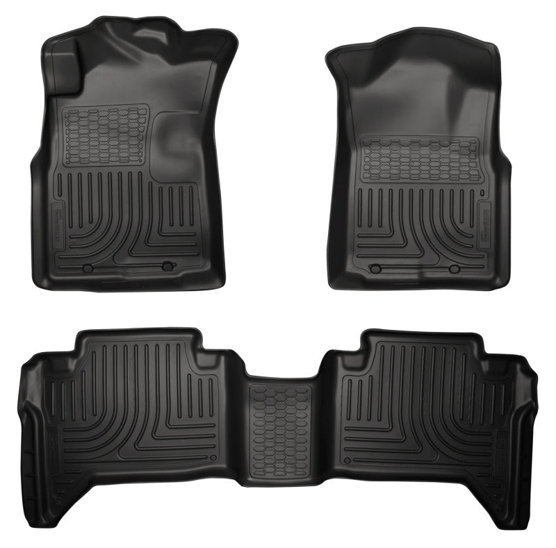Husky Liner 98951 Floor Liner; WeatherBeater™; 05-13 Toyota Tacoma WeatherBeater Combo Black Floor Liners