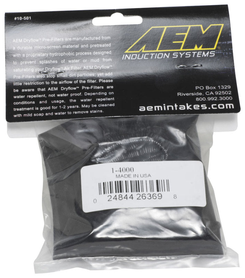 AEM 1-4000; Induction Prefilter Air Filter Wrap