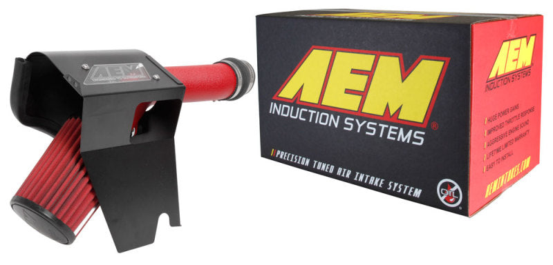 AEM Induction 21-836WR Cold Air Intake; Wrinkled Red Aluminum Tube