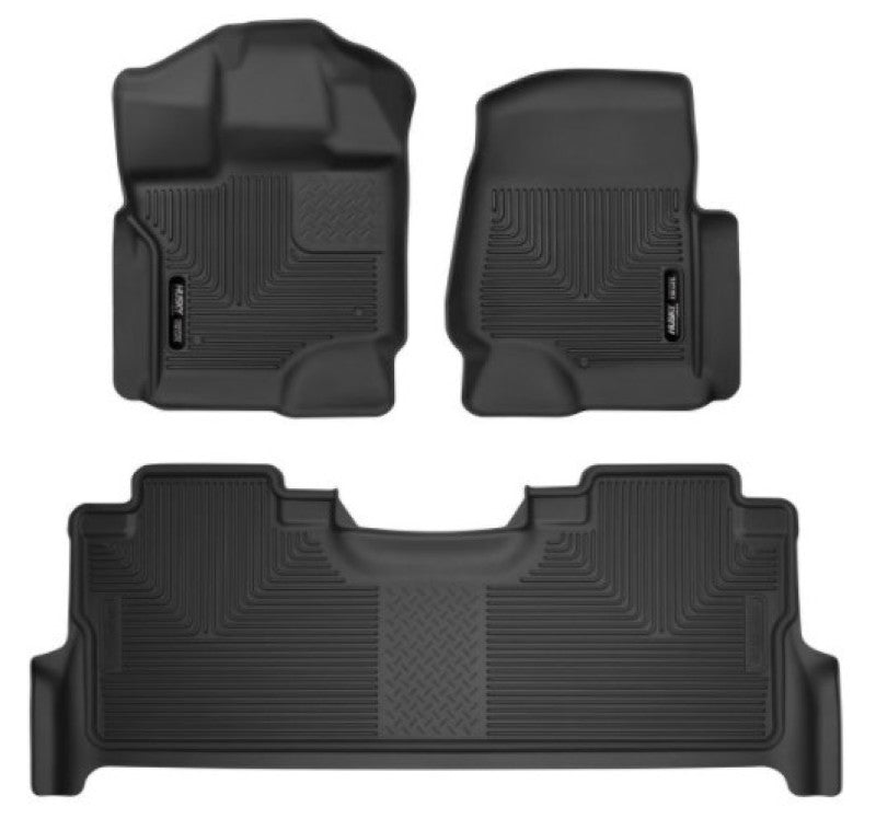 Husky Liner 53388 Floor Liner; X-act Contour™; 2017-2025 Ford Super Duty Crew Cab