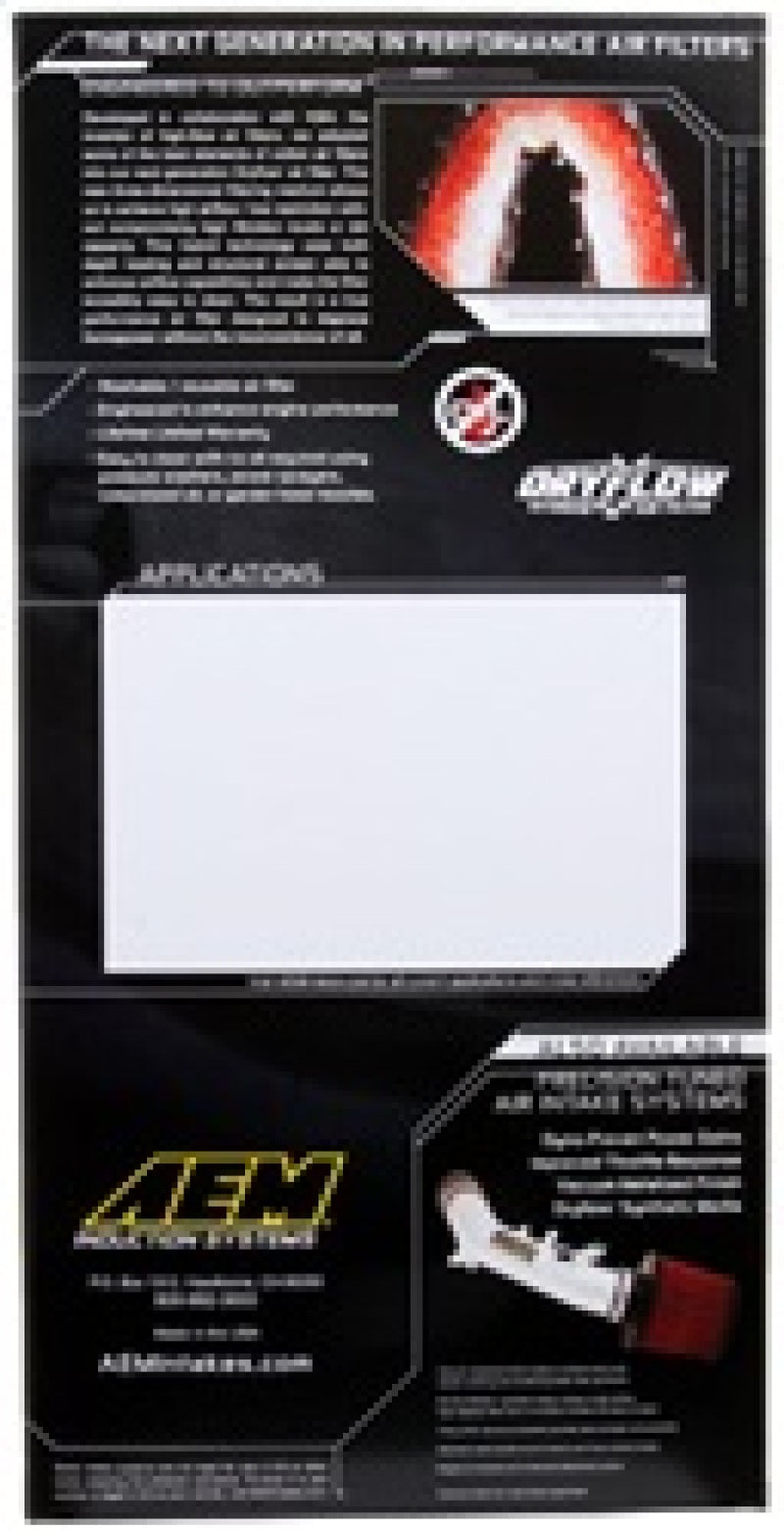 AEM Induction 28-20857 Air Filter; Dryflow ®